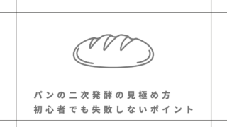パンの二次発酵の見極め方|初心者でも失敗しないポイント