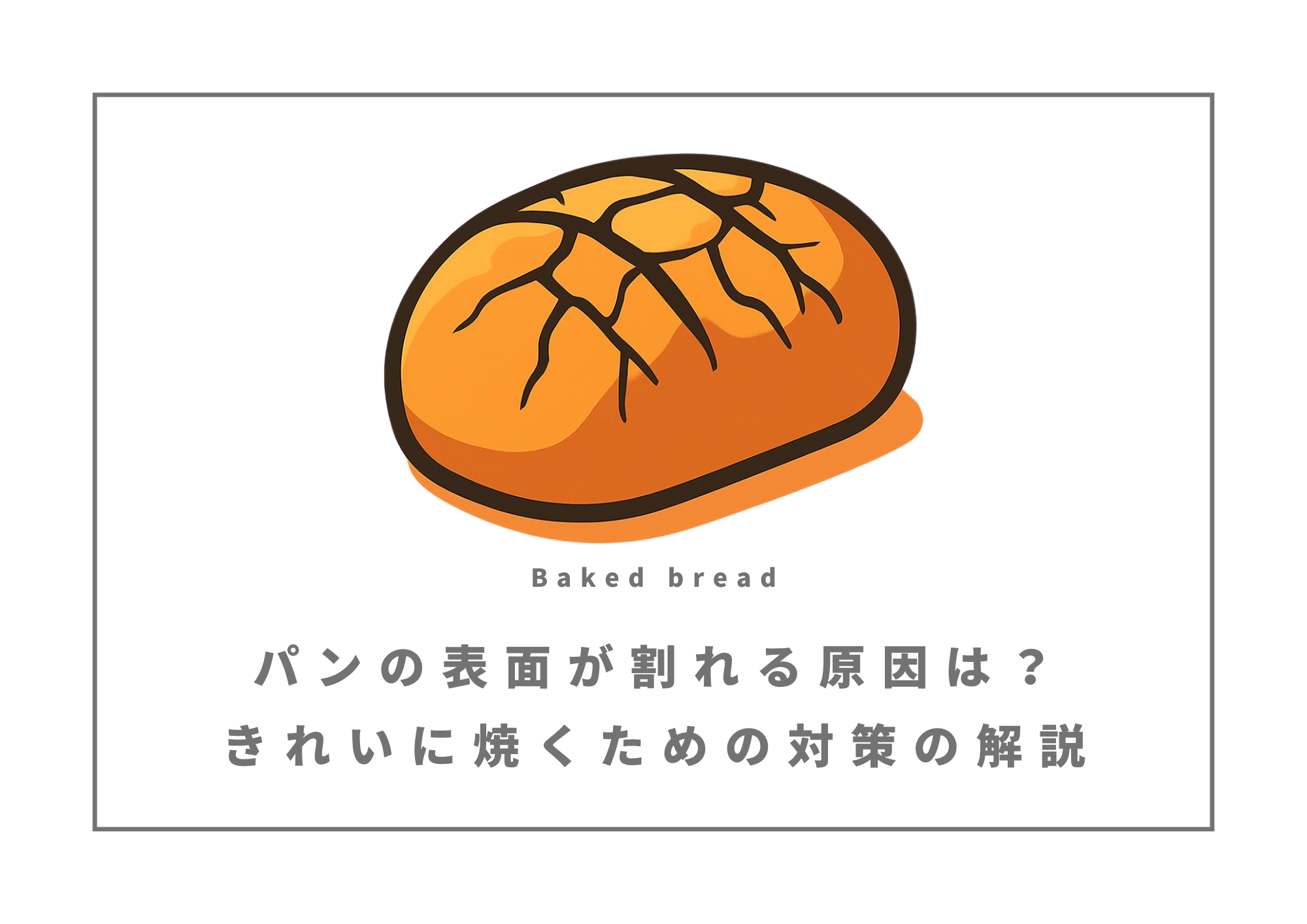 パンの表面が割れる原因は？きれいに焼くための対策の解説